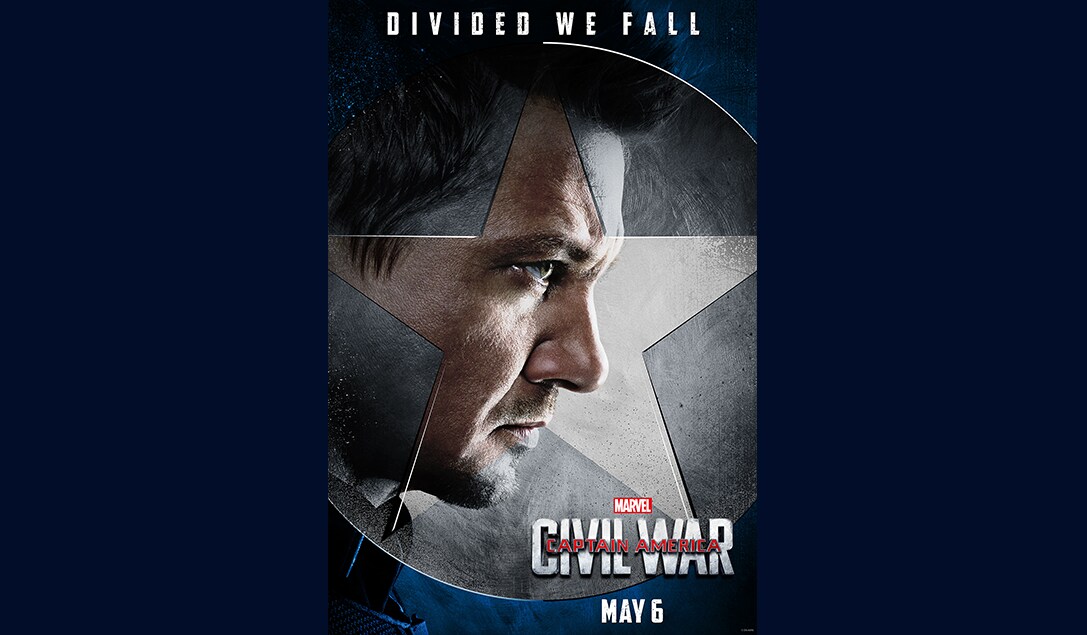 Jeremy Renner (Clint Barton/Hawkeye) in Marvel's Captain America Civil War