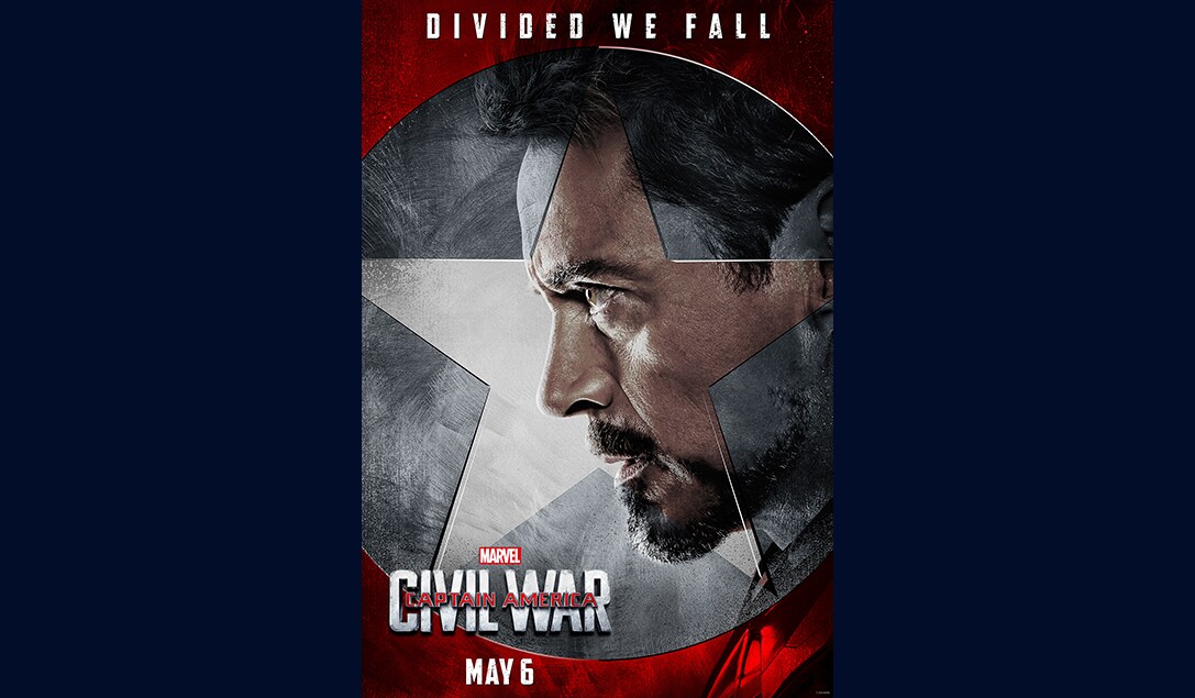 Robert Downey Jr. (Tony Stark/Iron Man) in Marvel's Captain America Civil War
