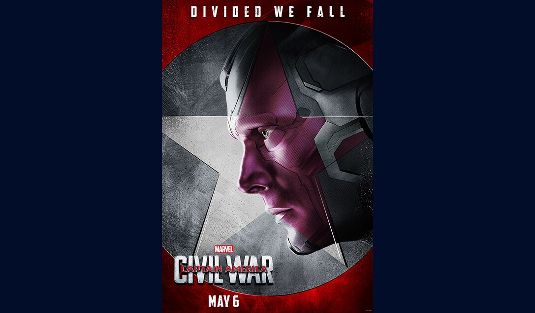 Paul Bettany (Vision) in Marvel's Captain America Civil War