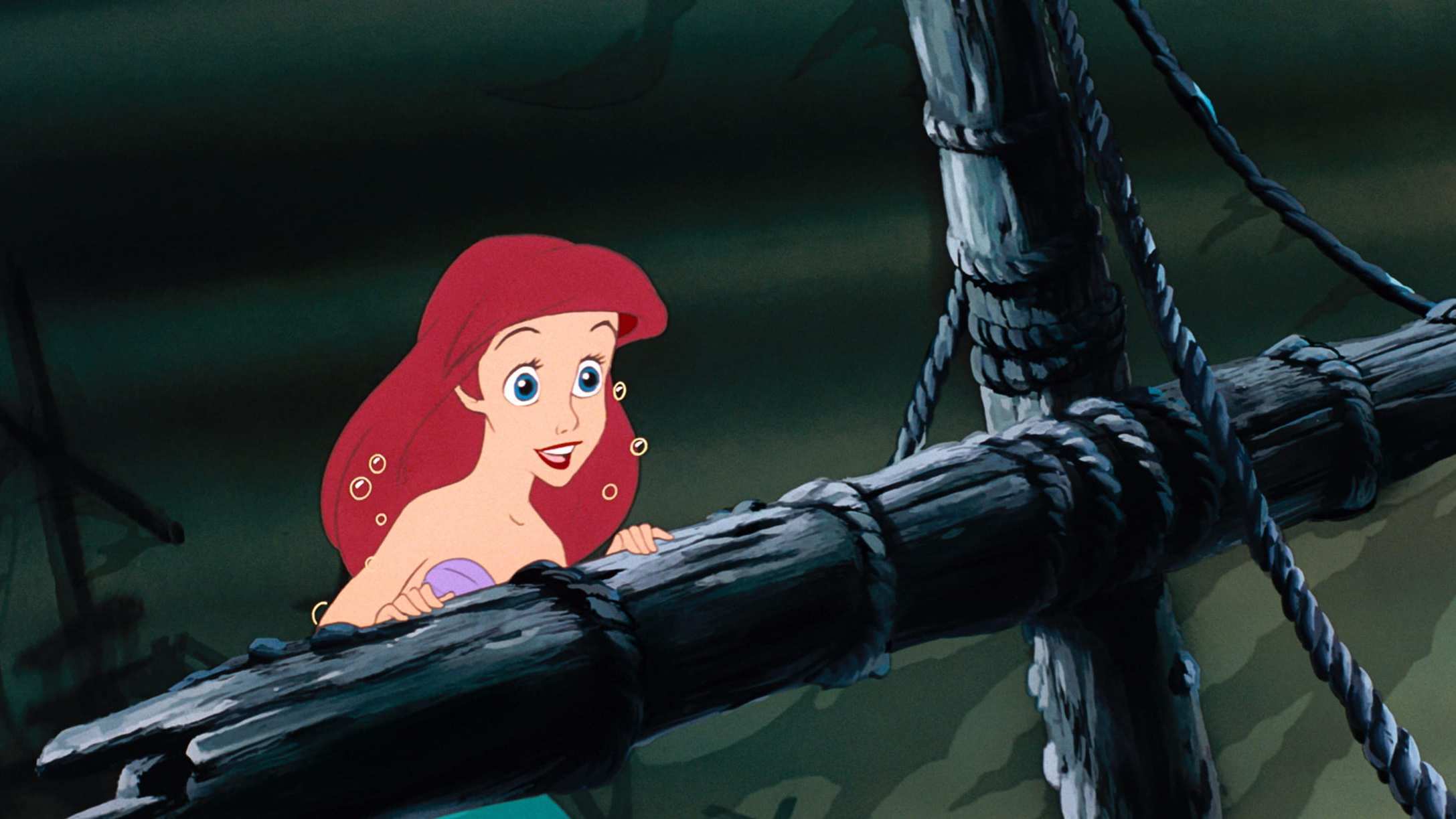 Ariel searching for thingmabobs under the sea.