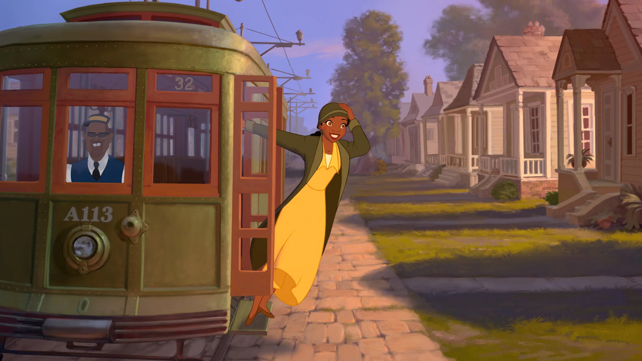 Tiana on her way home after a day of work.