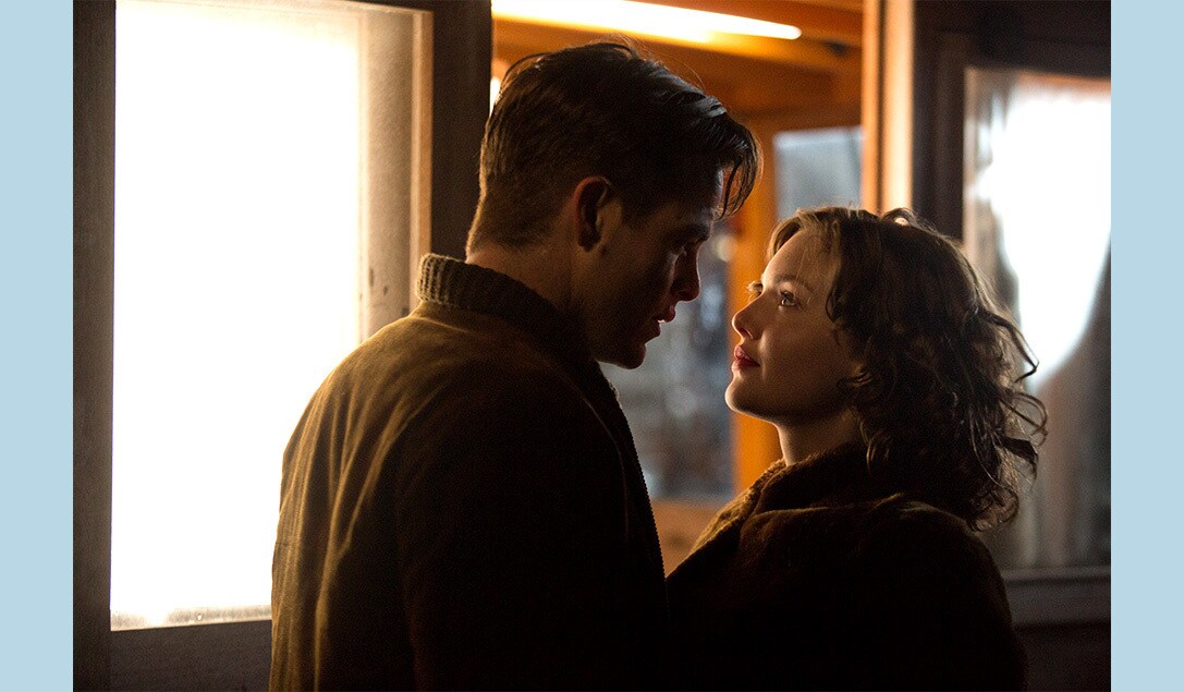 Holliday Grainger and Chris Pine in the movie "The Finest Hours"