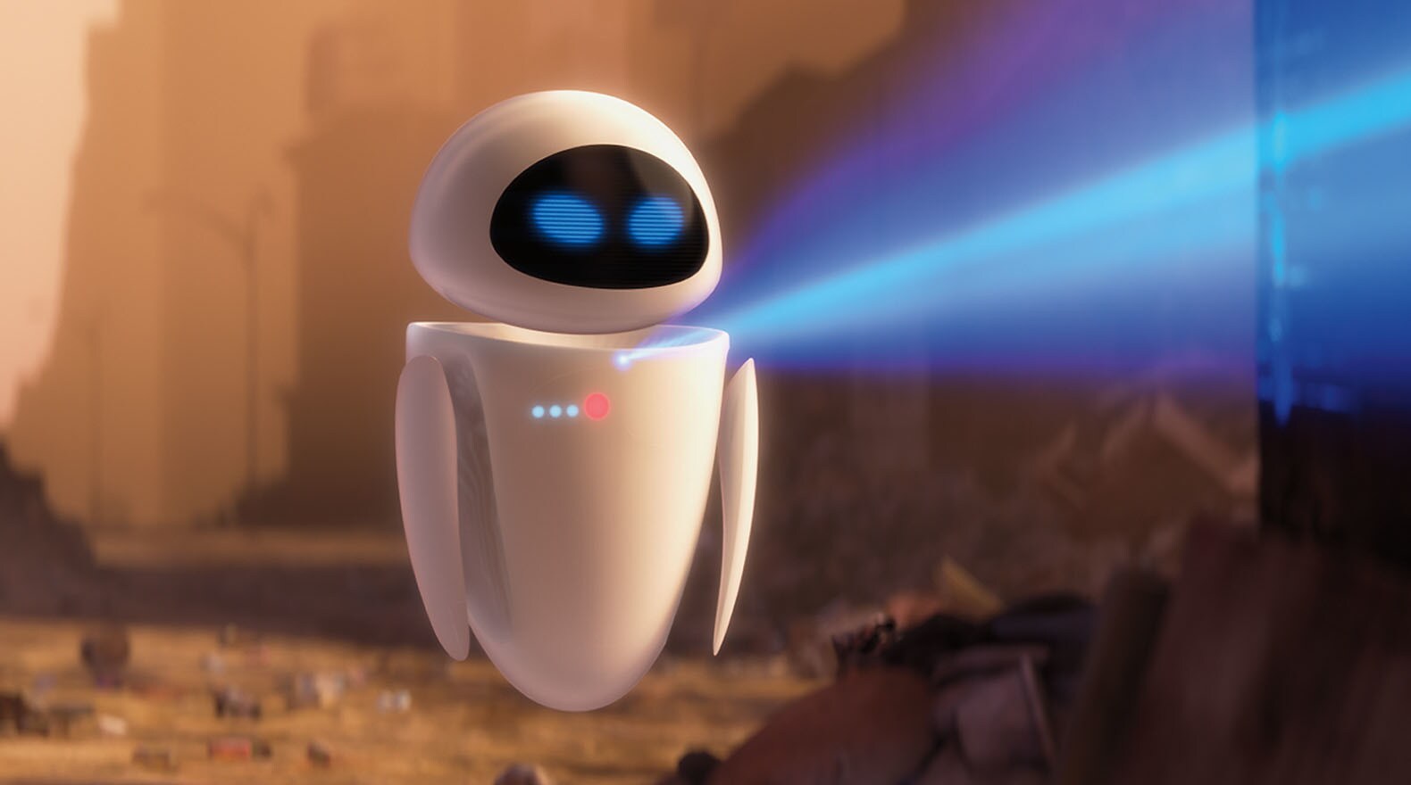 EVE is laser-focused on her job, from the movie "Wall-E"