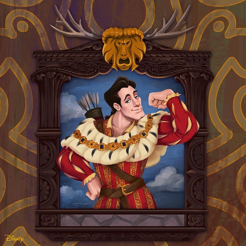 Portrait renaissance-inspired painting of Gaston