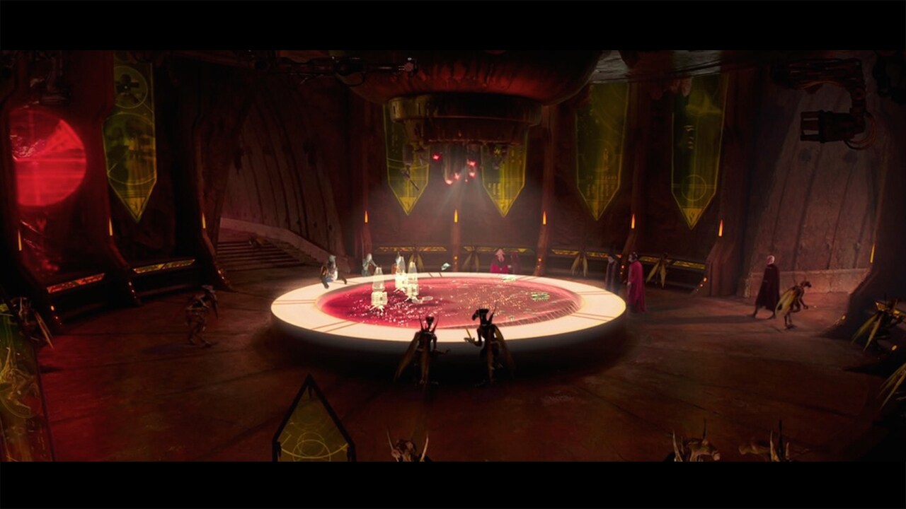 A team of Jedi and clones rescued the captives, and a skirmish in the arena quickly spread to Geo...