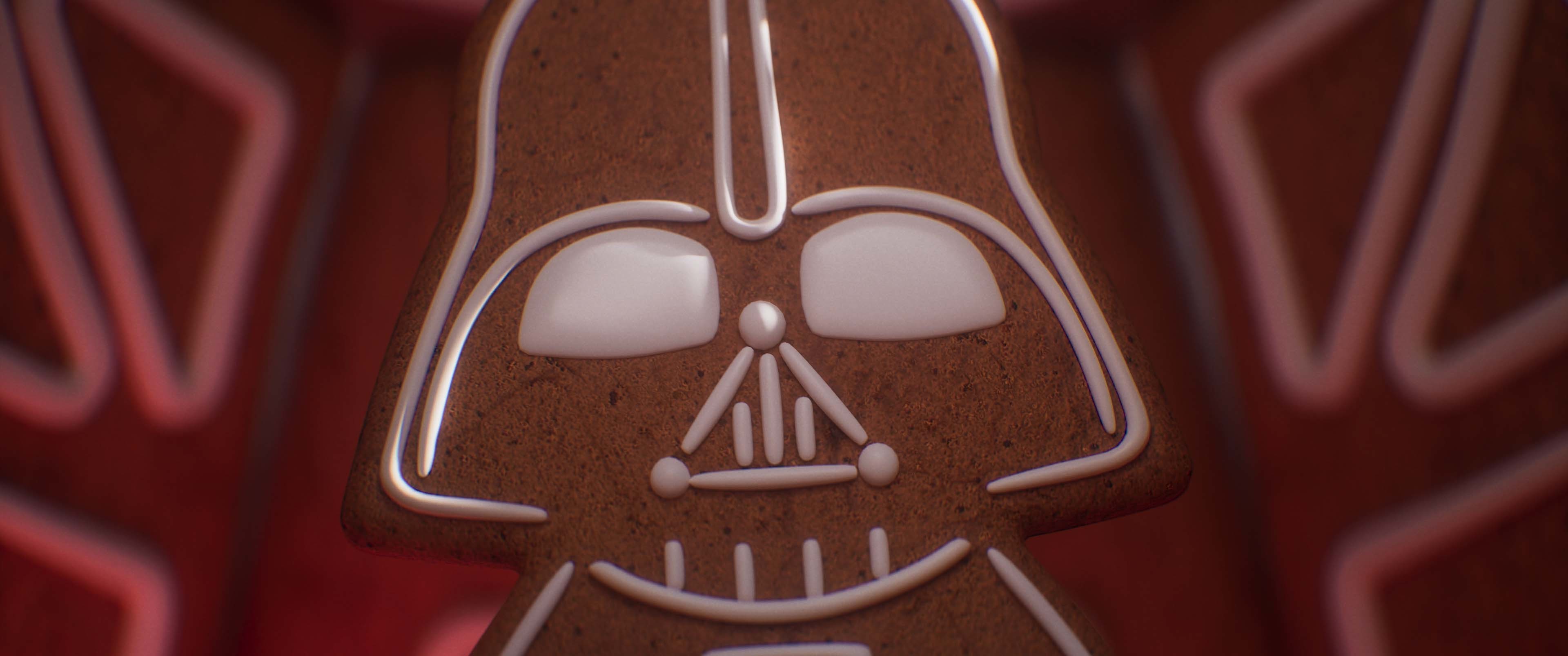 Darth Vader as a gingerbread cookie