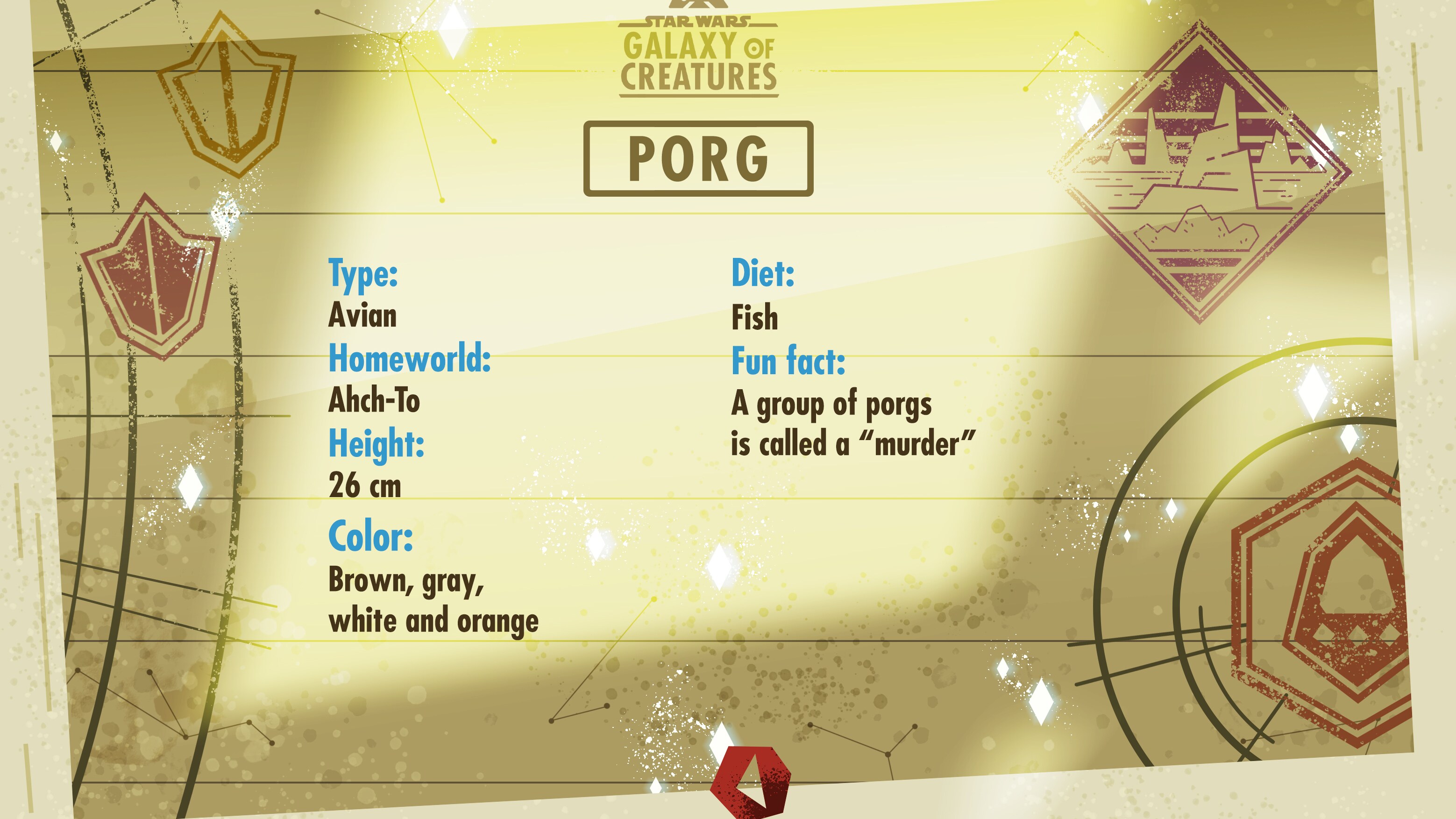 Galaxy of Creatures - Porg Card