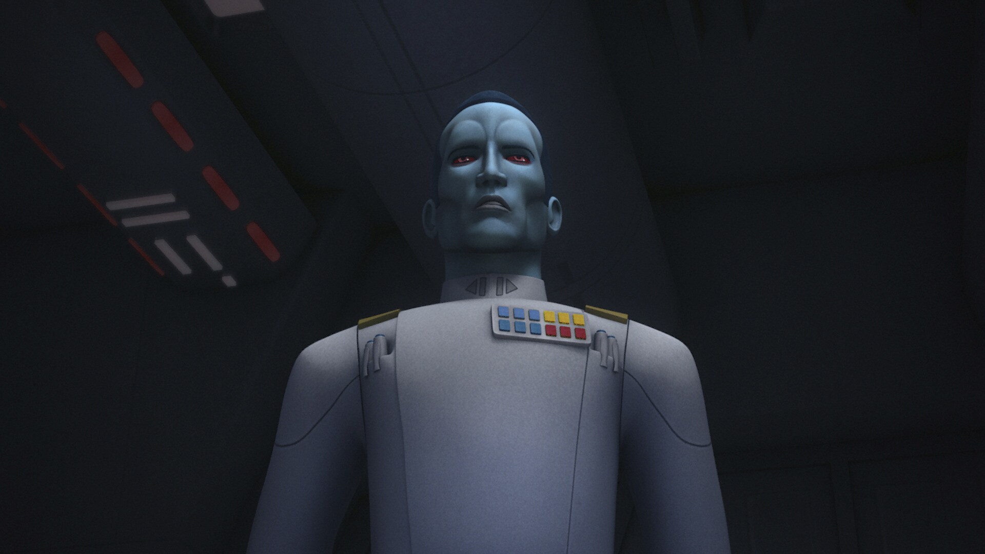 A close up of Grand Admiral Thrawn