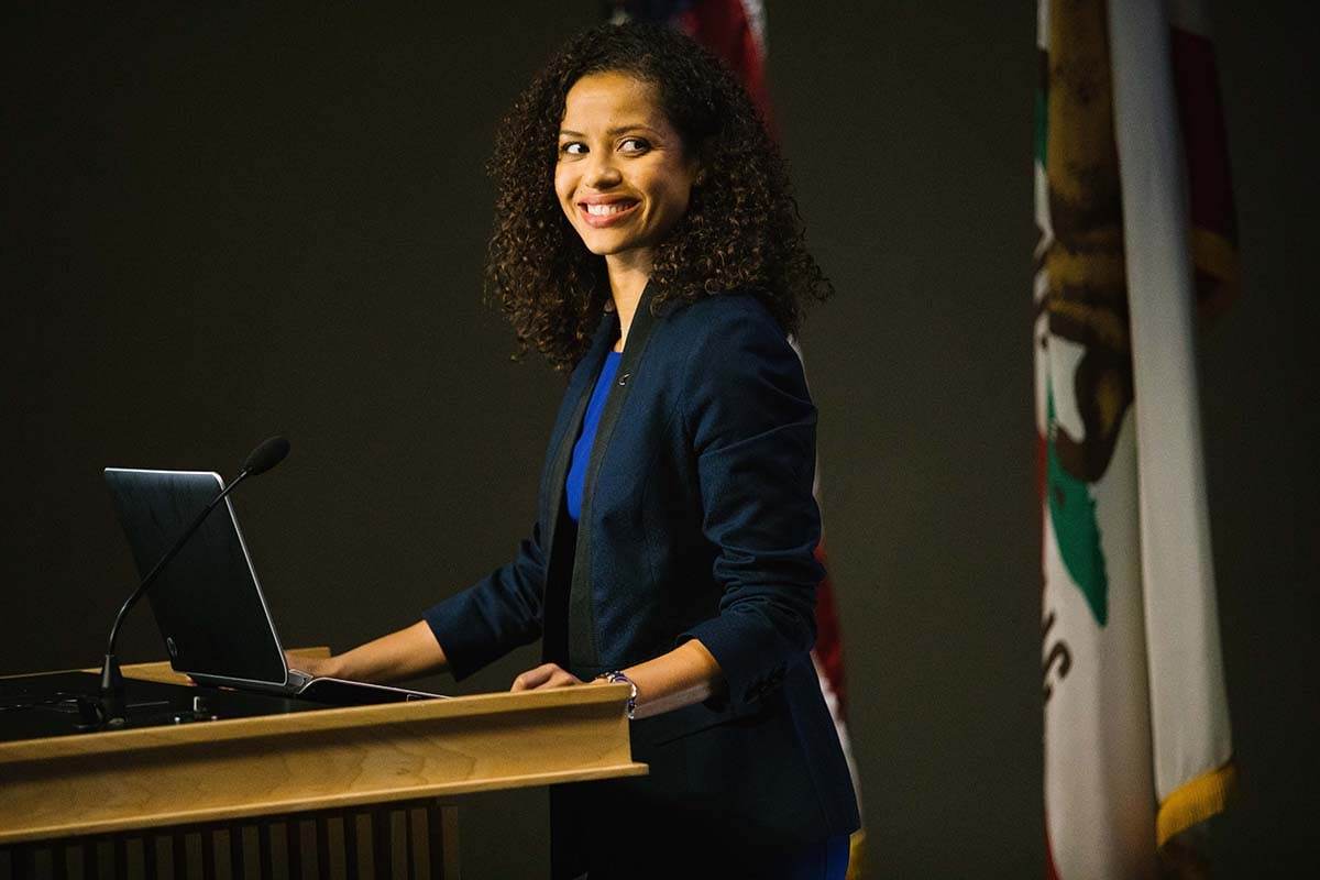 Gugu Mbatha-Raw as Mrs. Murry in the film "A Wrinkle in Time"