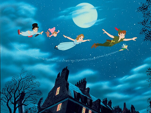 Wall Mural Disney Cartoon Characters Peter Pan, Princess Aladdin Photo  Wallpaper