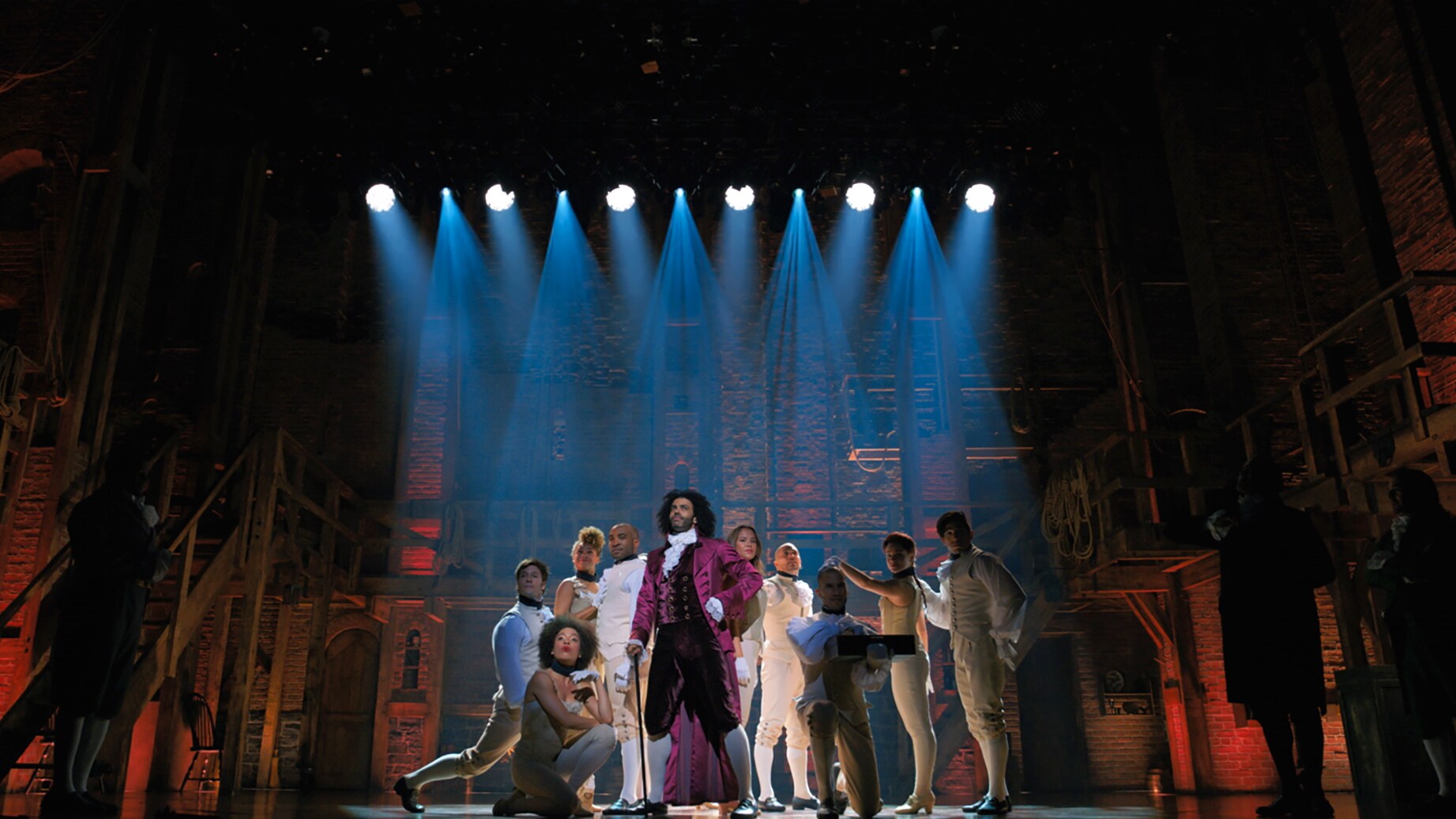 Daveed Diggs is the Marquis de Lafayette in HAMILTON, the filmed version of the original Broadway production.