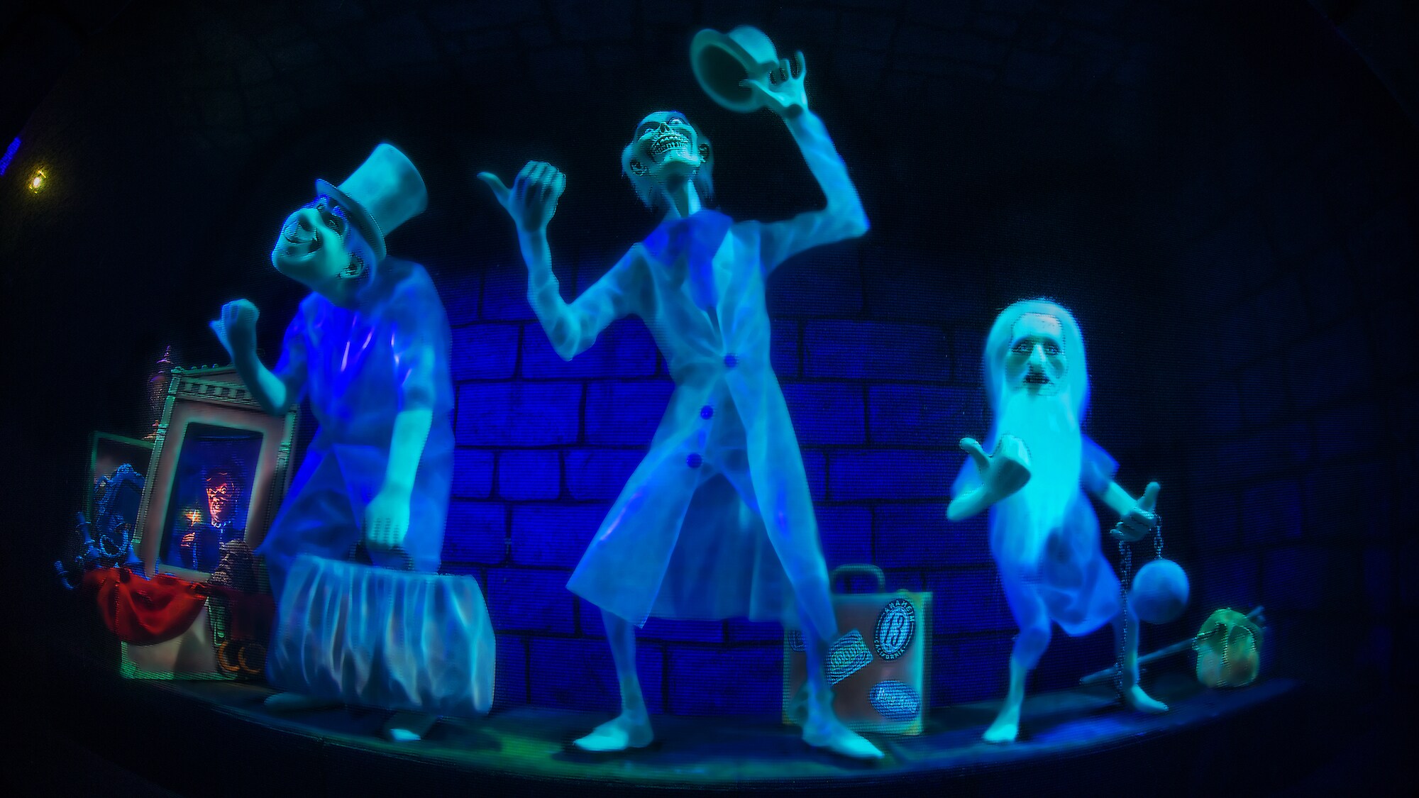 Image of the ghosts from the Haunted Mansion.