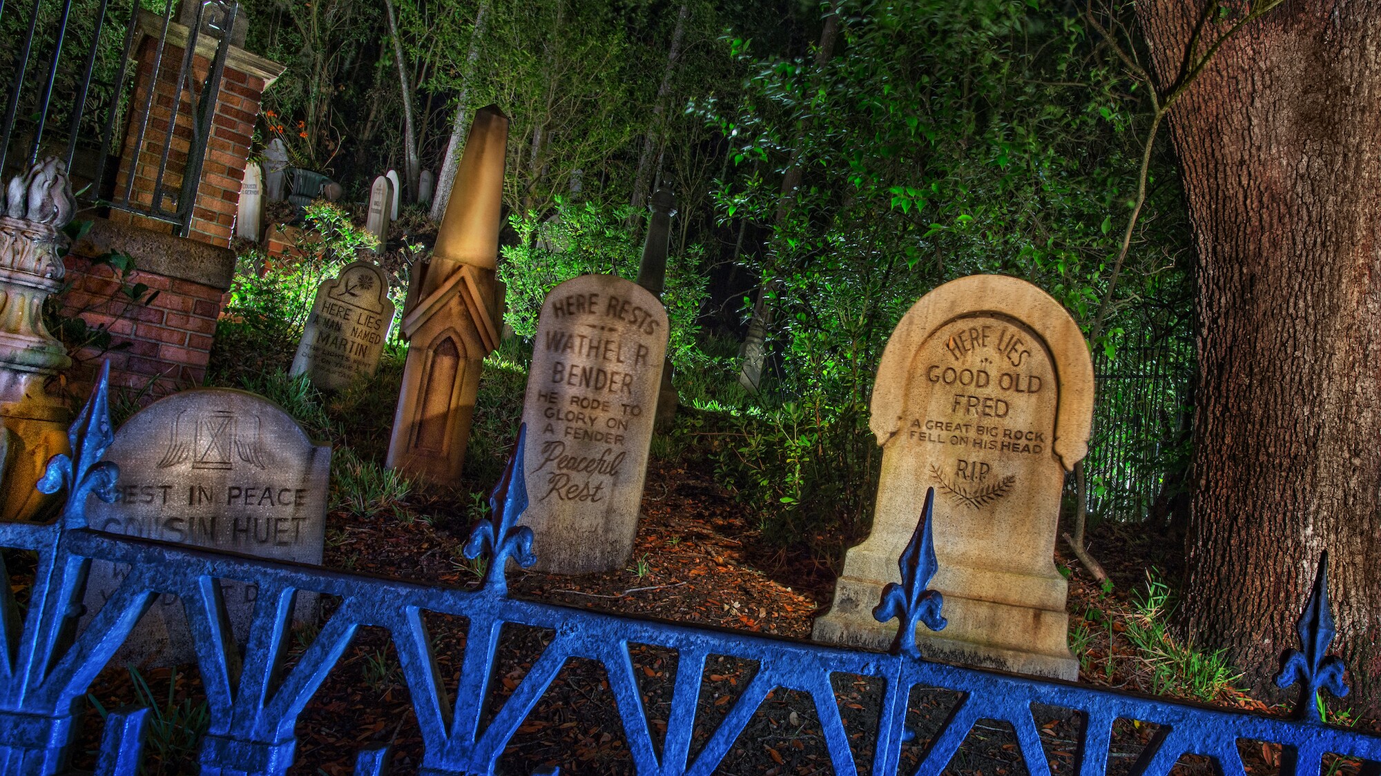 Image of gravestones from the Haunted Mansion.