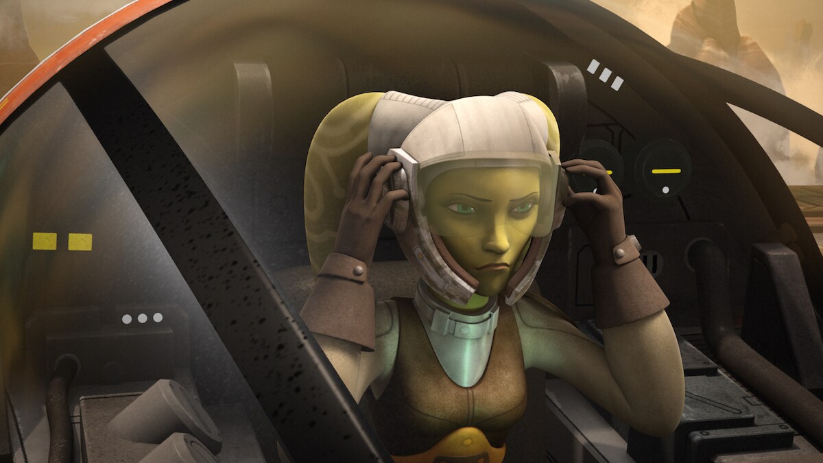 Hera Syndulla piloting a B-Wing Hera Syndulla piloting a B-Wing