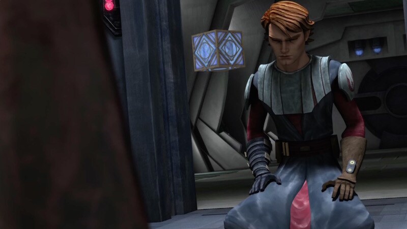 A Jedi Holocron being operated by Anakin Skywalker