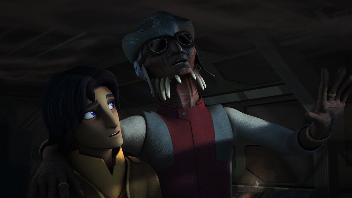 Hondo Ohnaka speaking with Ezra Bridger