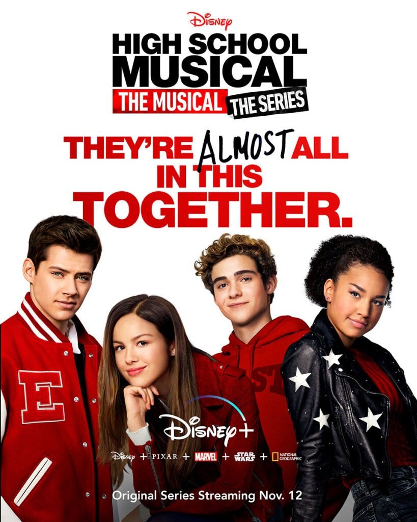 High School Musical: The Musical: The Series Poster featuring the cast on Disney Plus, Original Series Streaming Nov.12