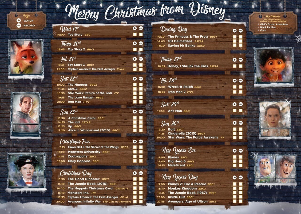 Disney Christmas TV Guide | Disney UK