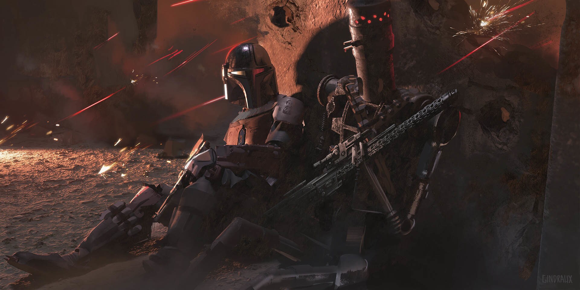 The Mandalorian concept art by Nick Gindraux