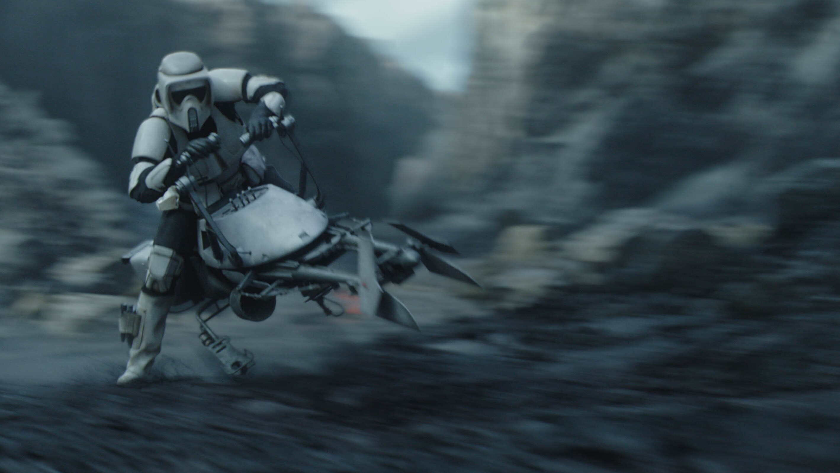 A scout trooper in THE MANDALORIAN, season two. © 2020 Lucasfilm Ltd. & TM. All Rights Reserved.