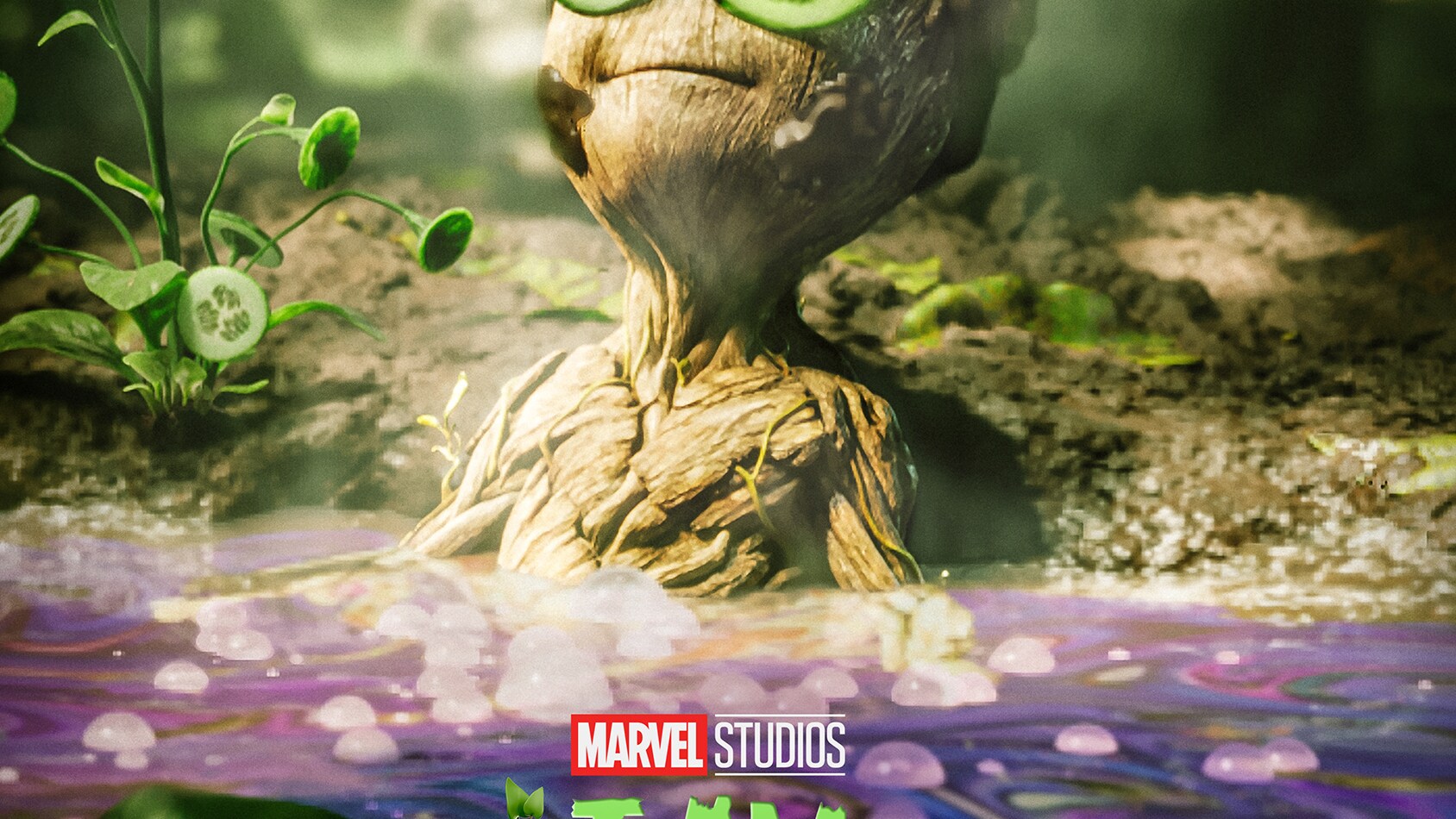 I am Groot poster (Groot takes a bath).