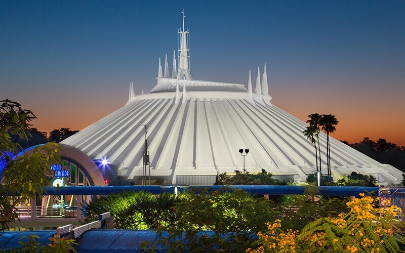 Space Mountain during Sunset at Walt Disney World