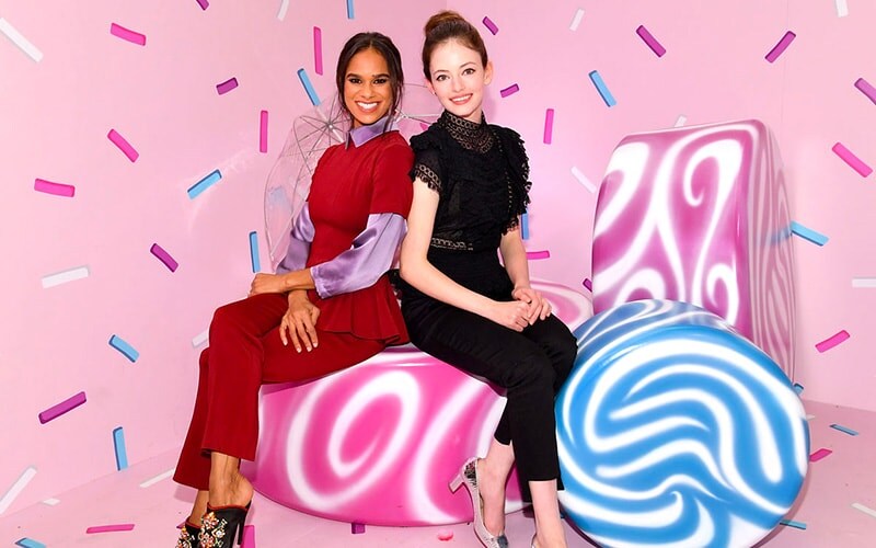 Mackenzie Foy and Misty Copeland in The Land of Sweets portion of The Nutcracker and the Four Realms New York City pop-up experience