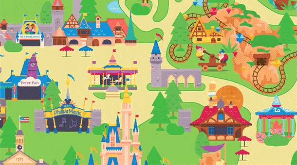 image of the Disneyland Play App park map