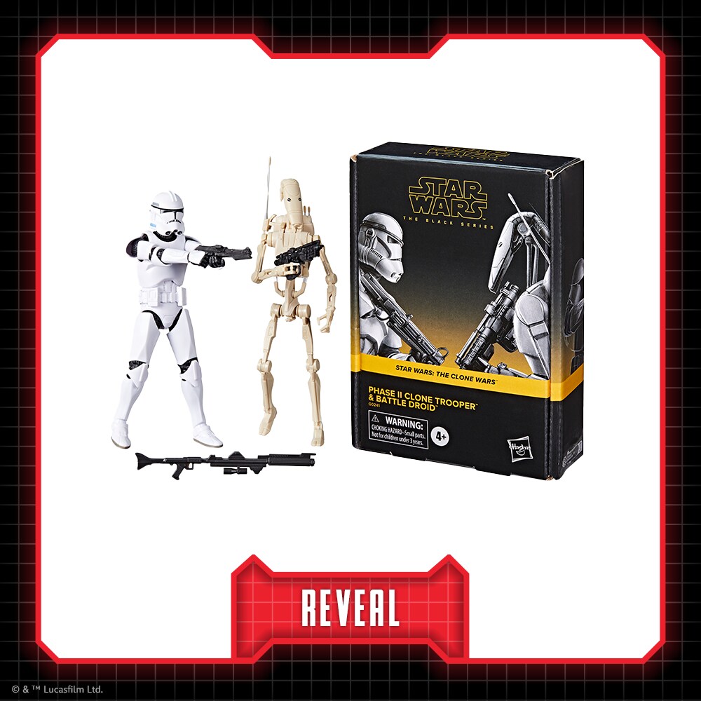 The Black Series Star Wars Phase II Clone Trooper & Battle Droid - Hasbro