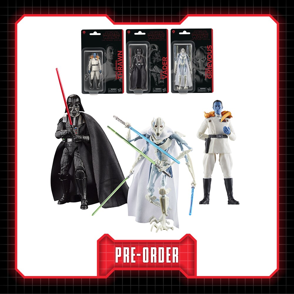 The Black Series Darth Vader, Grand Admiral Thrawn, General Grievous 3-Pack - Hasbro
