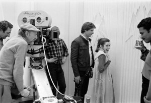 The Empire Strikes Back cast on set