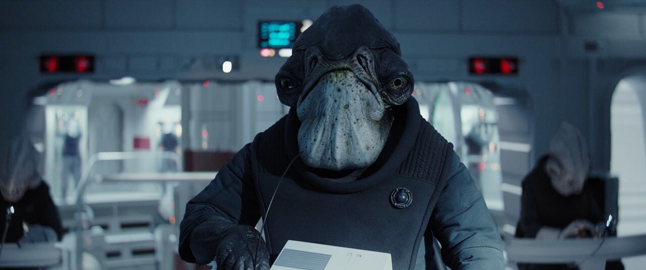 Admiral Raddus aboard his ship in Rogue One.