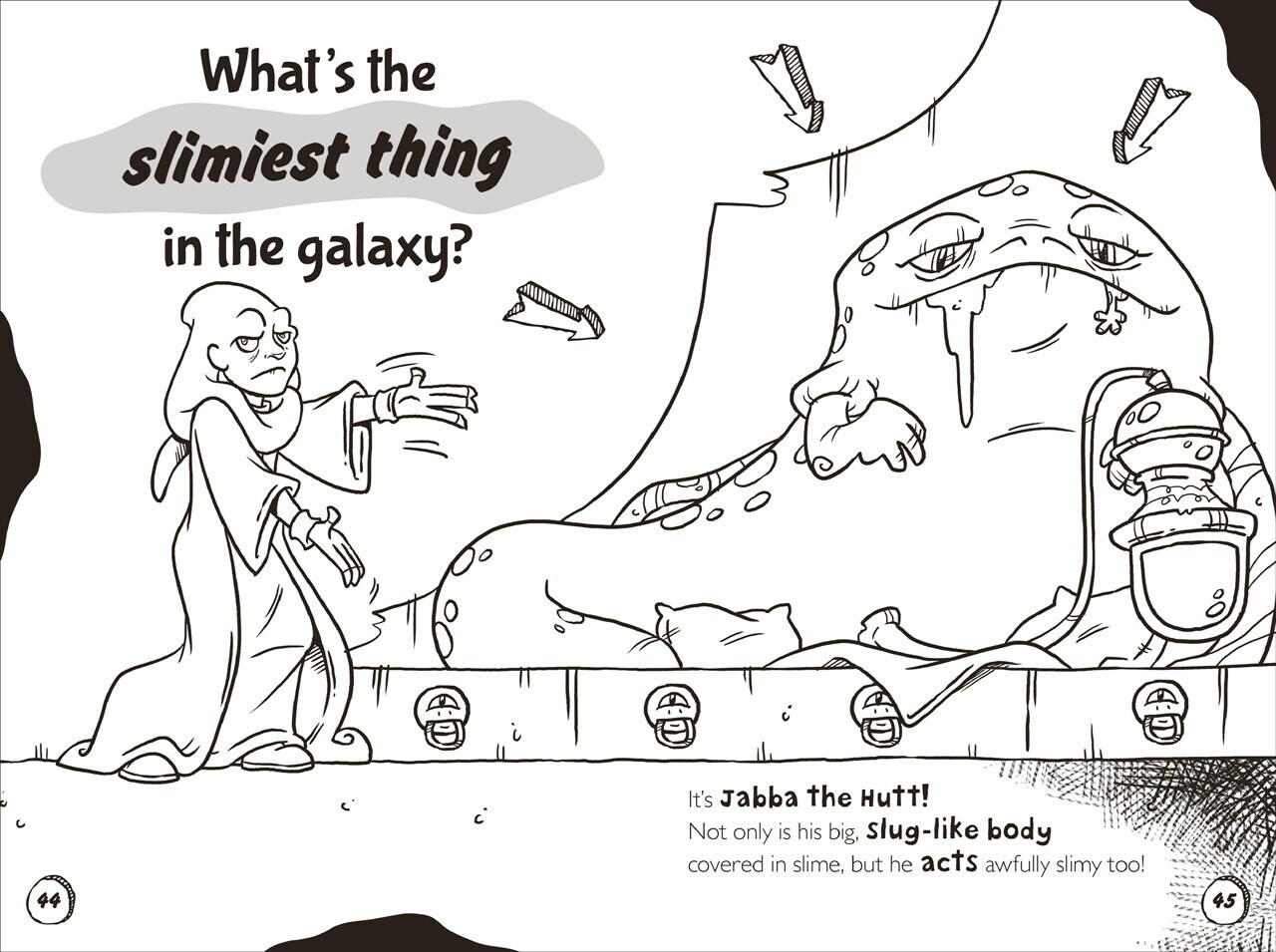 That Star Wars Book of Monsters, Ooze, and Slime spread on Jabba the Hutt