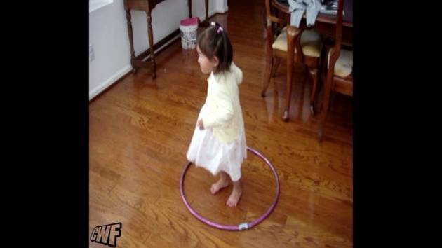 Girl Learns To Hula Hoop Disney Video 
