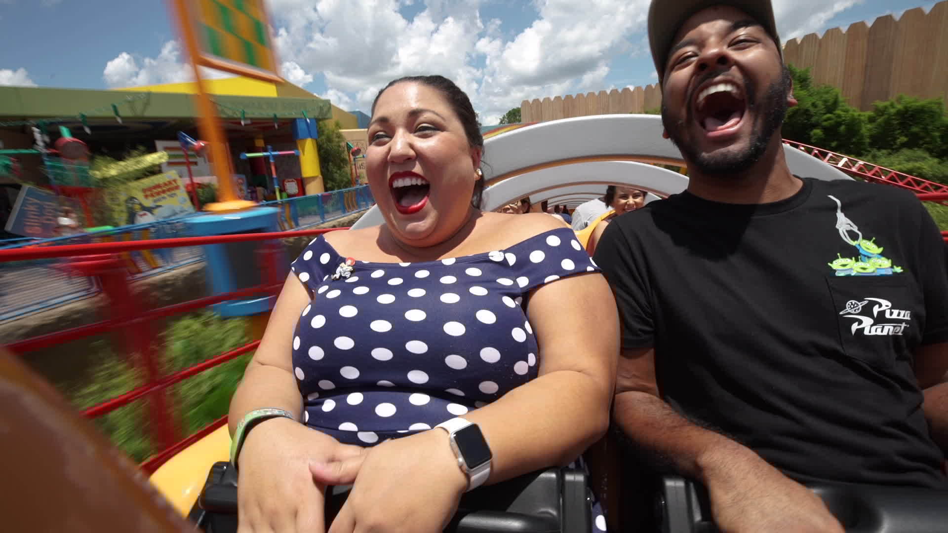 First Look: Cast Members Enjoy an Early 'First-Ride' on Slinky Dog Dash