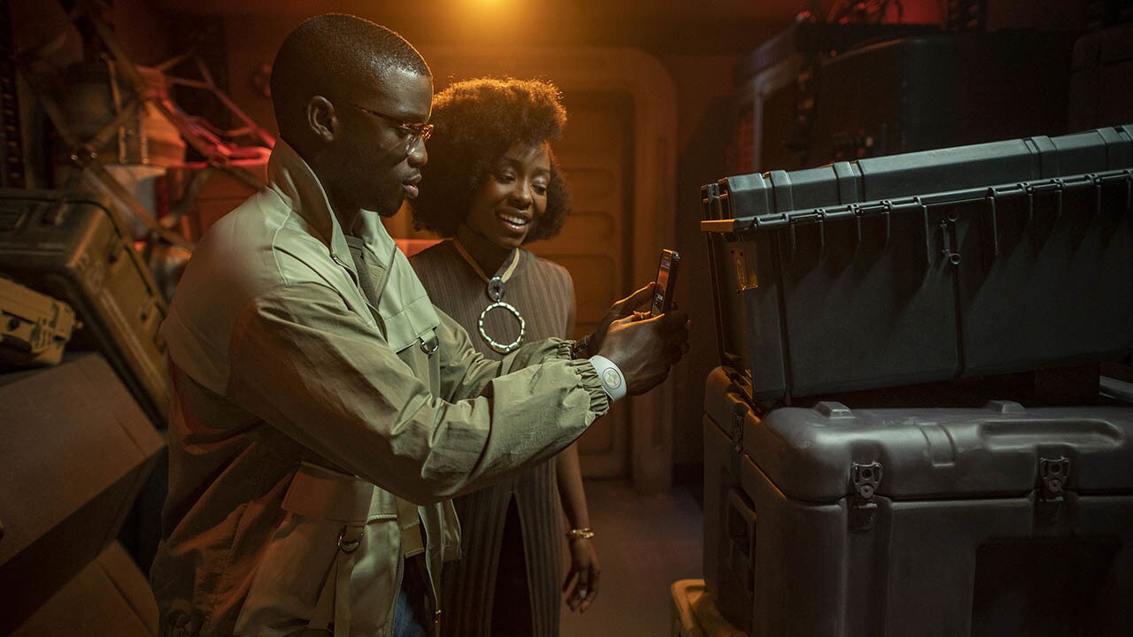 Guests may use the Star Wars: Datapad in the Play Disney Parks mobile app to deepen the immersion of their vacation experience in Star Wars: Galactic Starcruiser at Walt Disney World Resort in Lake Buena Vista, Fla. (Matt Stroshane, photographer)