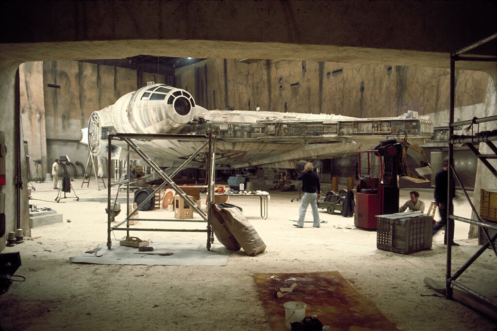 On the set of Star Wars: Millennium Falcon