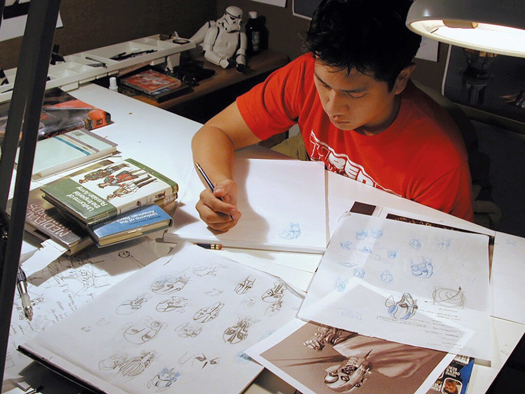 Warren Fu working on concept art for General Grievous.