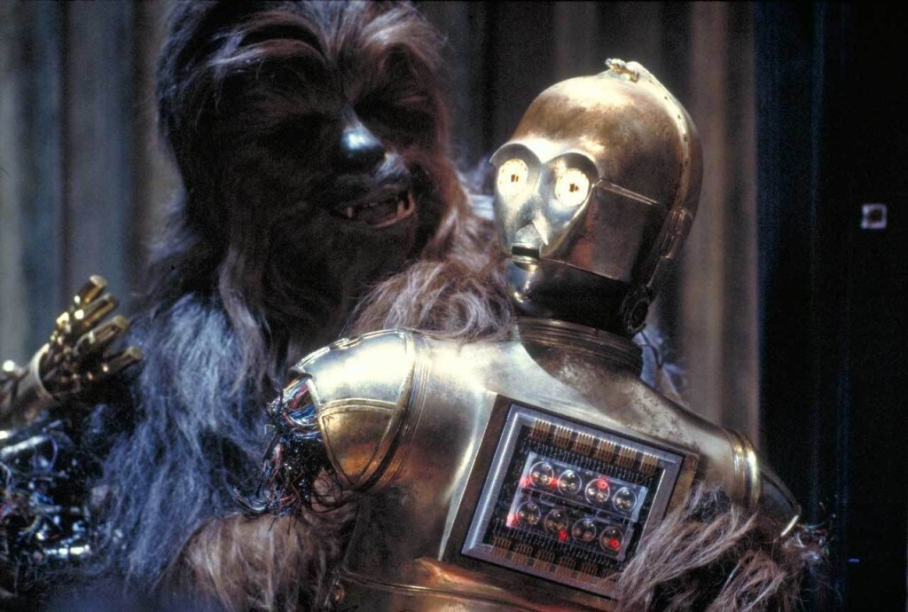C-3PO and Chewbacca