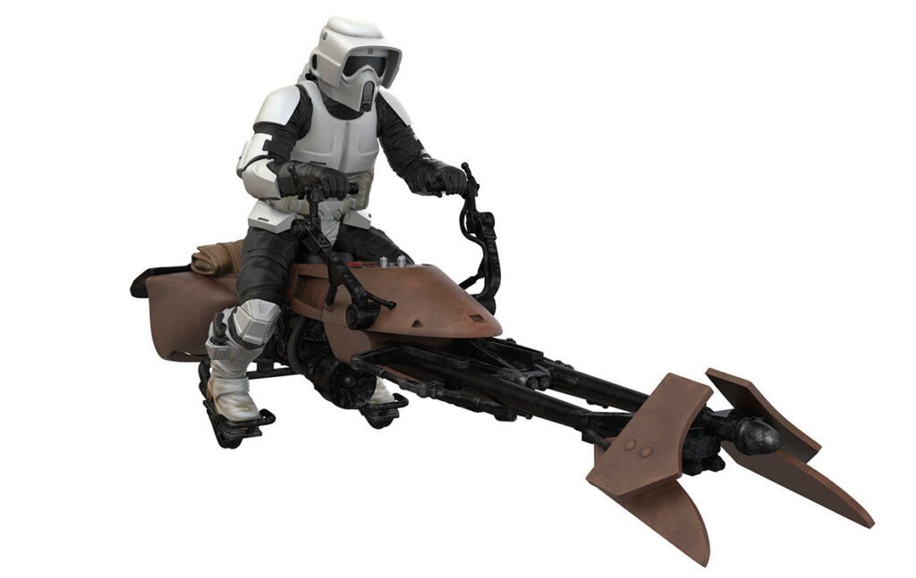 A scout trooper on a speederbike Christmas ornament.