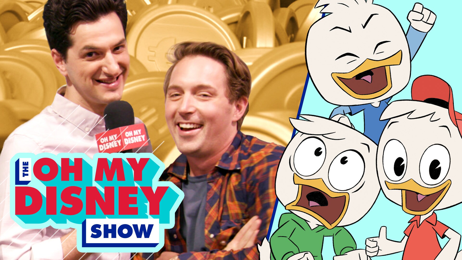 The Cast of DuckTales Answers Questions in Scrooge McDuck's Money Bin | Oh My Disney