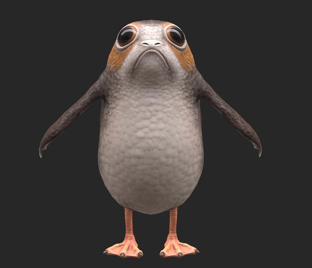 A porg from Star Wars: Project Porg by ILMxLAB.