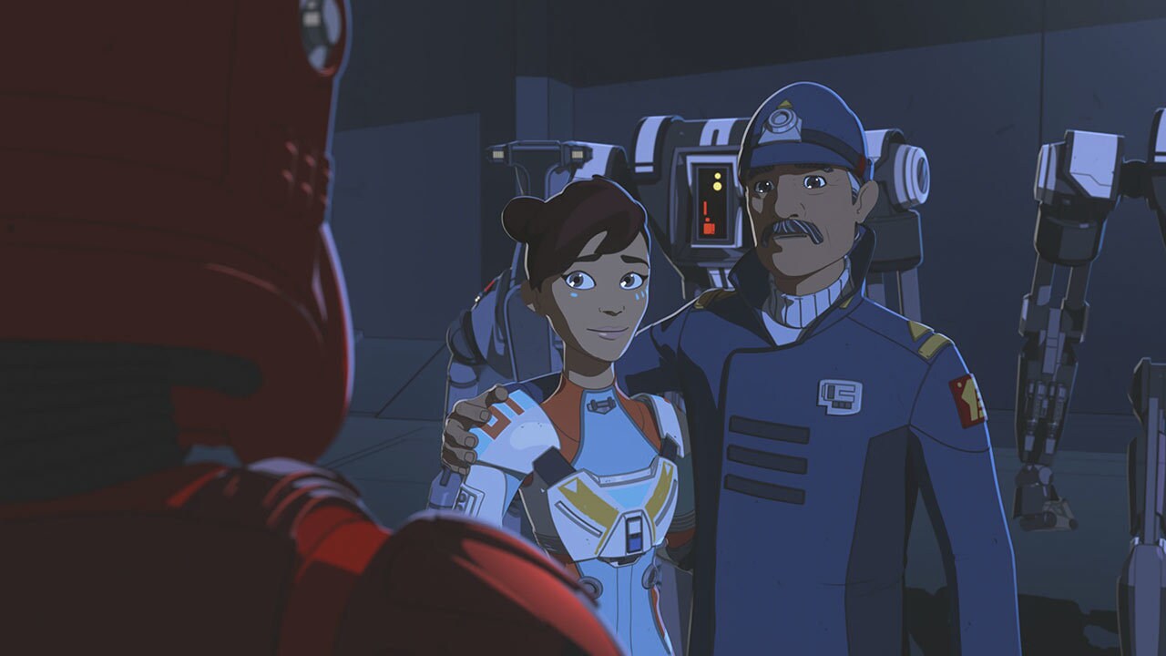Captain Doza with daughter Torra in Star Wars Resistance.