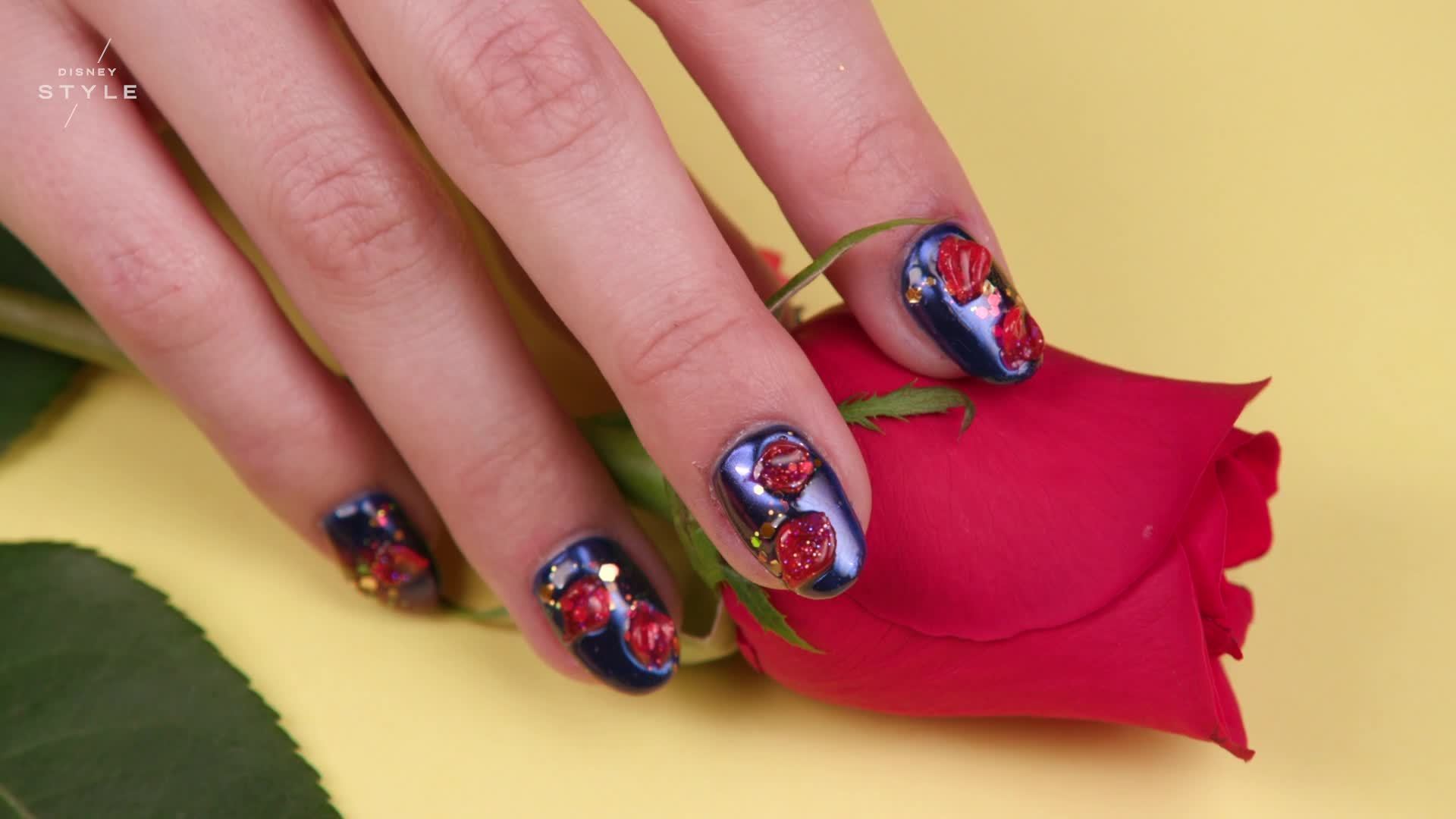 Beauty and the Beast 3D Deco Nail Art | TIPS by Disney Style