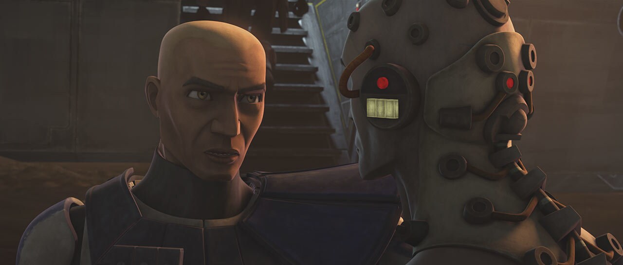 Rex and Echo in Octuptarra droids attack in the Star Wars: The Clone Wars episode "On the Wings of Keeradaks"