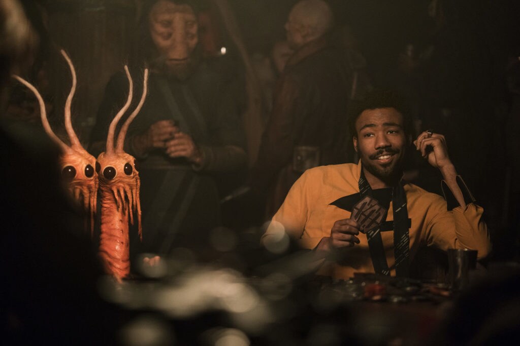 Lando Calrissian gambles in Solo: A Star Wars Story.