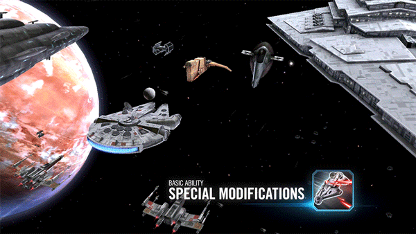Hound's Tooth being bombarded by the Millennium Falcon and an X-Wing starfighter