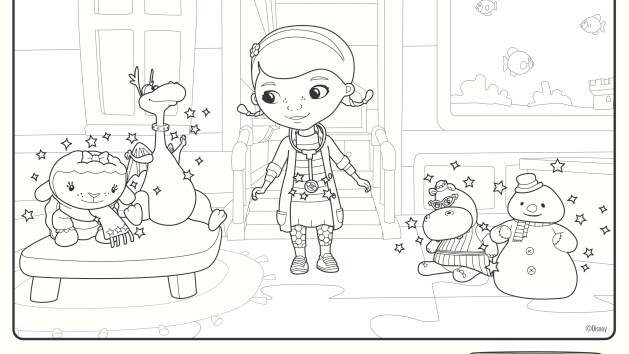 Doc S Magic Stethoscope Coloring Pages Disney Junior