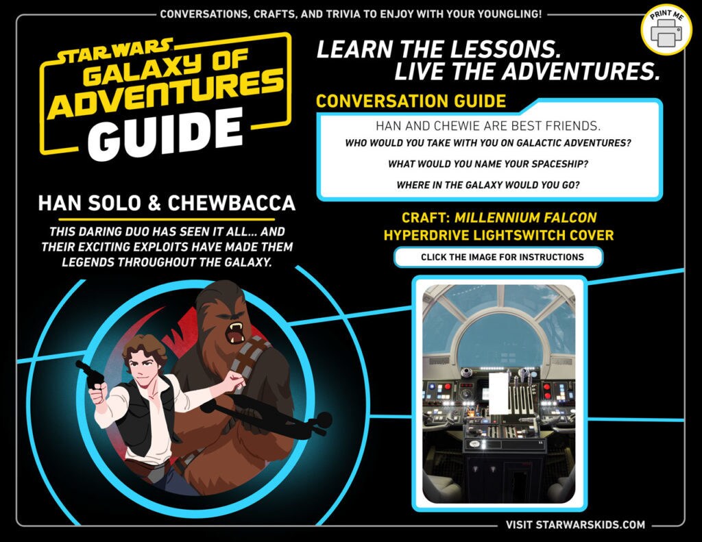 Star Wars Galaxy of Adventures Guide - Han and Chewbacca.