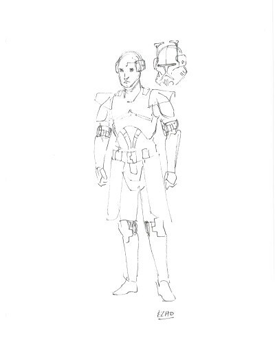 Dave Filoni The Clone Wars Echo sketch